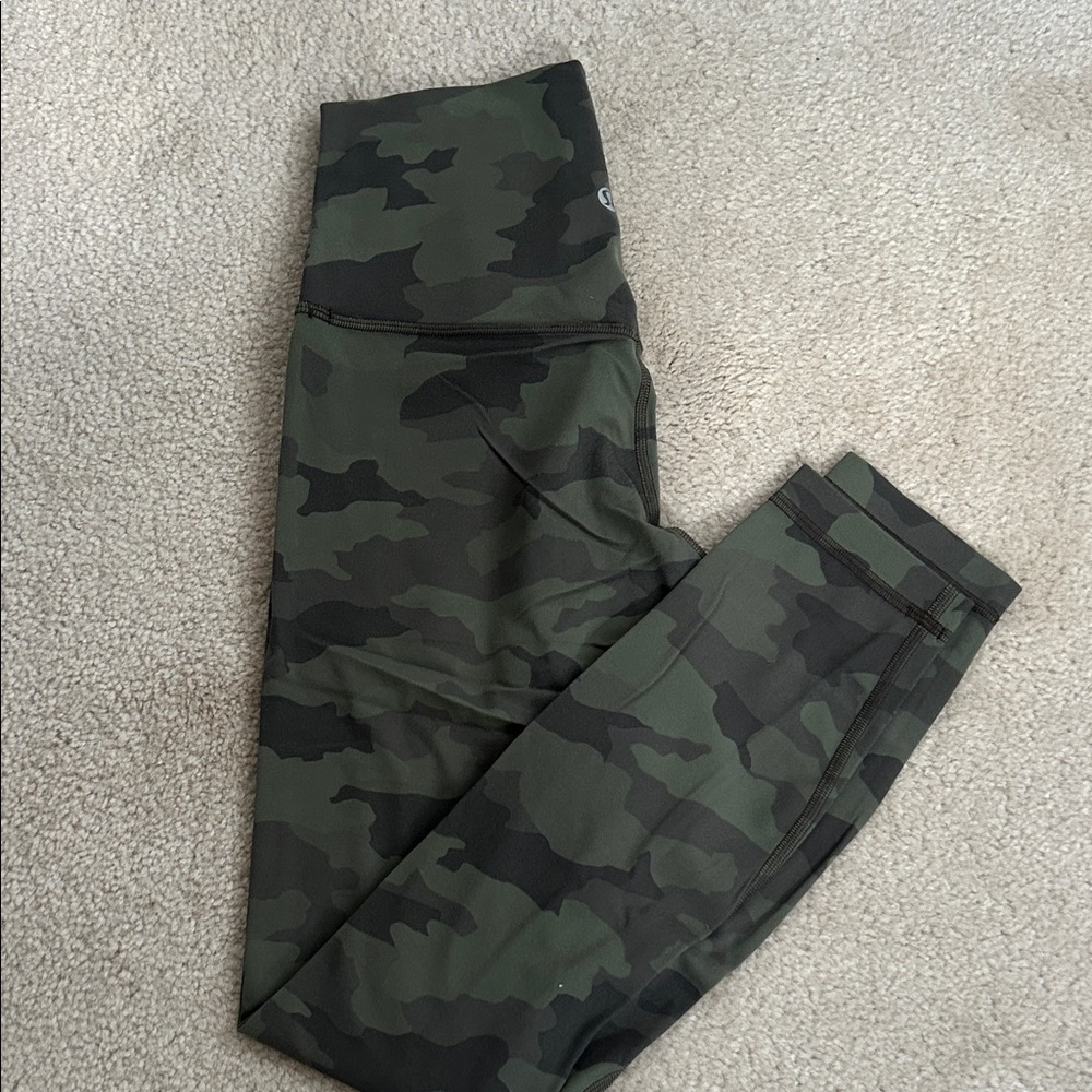 Green Camouflage Leggings